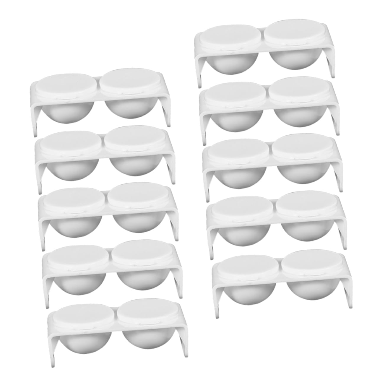 Ipetboom 10pcs Manicure Kit Diy Crystal Cups Nail Art Liquid Containers Lids Double Holes Nail Bowl Set for Hands