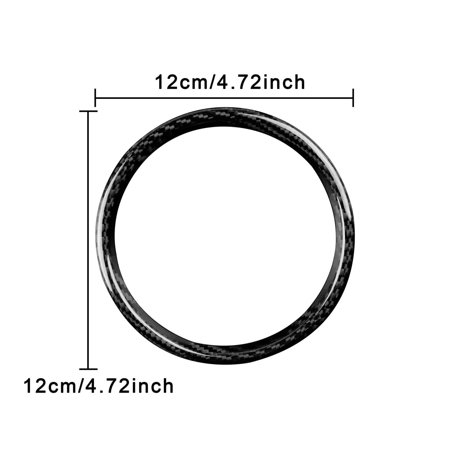 KUNGKIC Kohlefaser Auto-Schaltknauf-Abdeckung Carbon Fiber Gear Shift Knob Cover accessories für