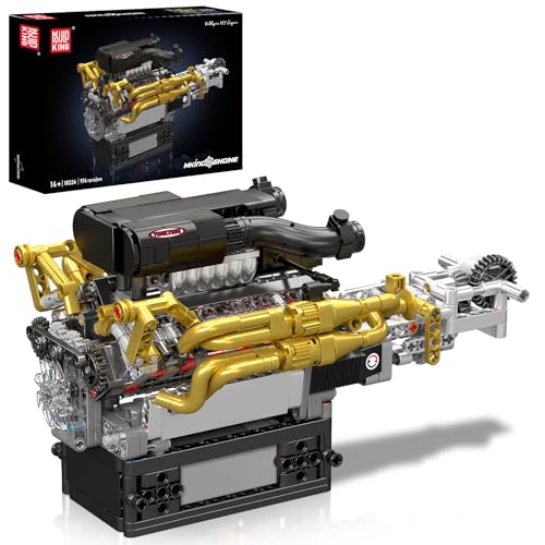Mould King V12 Engine Kits That Runs, Build Your Own Car Motor, Physical Science Experiment Models...