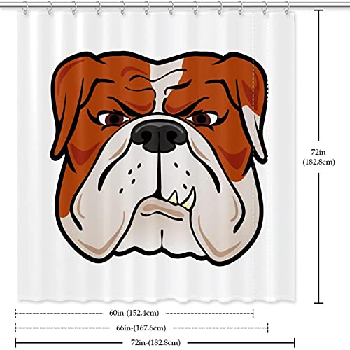 Rideau de douche bouledogue imperméable coloré tissu 183 x 183 - 7