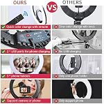 21 inch LED Ring Light with Tripod Stand, Video Ring Light for Selfie Photography Vlog Recording Conference Meeting Studio Portrait YouTube TikTok Makeup with Carrying Bag and Remote Control, CRI>97