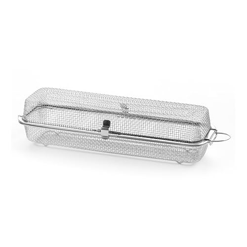 bwsSELECTION 燕三条 すっきり暮らす 食洗機かご ロング 約W34×D10.5×H8cm 食洗機用バスケット 食洗機用小物ネット 水切りかご カゴ ザル 小物 ステンレス 引っ掛け 収納 シンプル 食洗機 かご 大容量 省スペース シルバー 燕