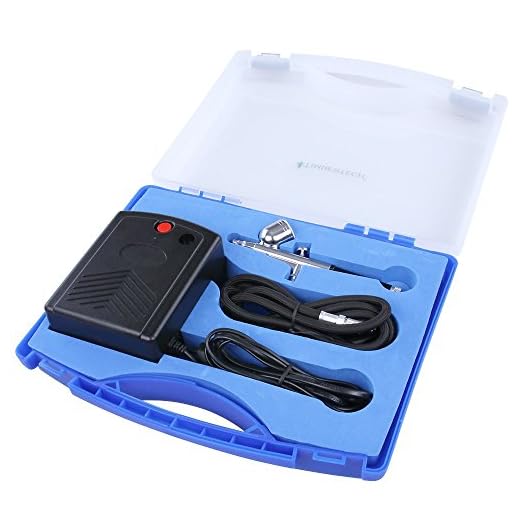 Timbertech - Kit de aerógrafo - Incluye compresor 220 V / 50 Hz, Manguera, Agujas y Estuche