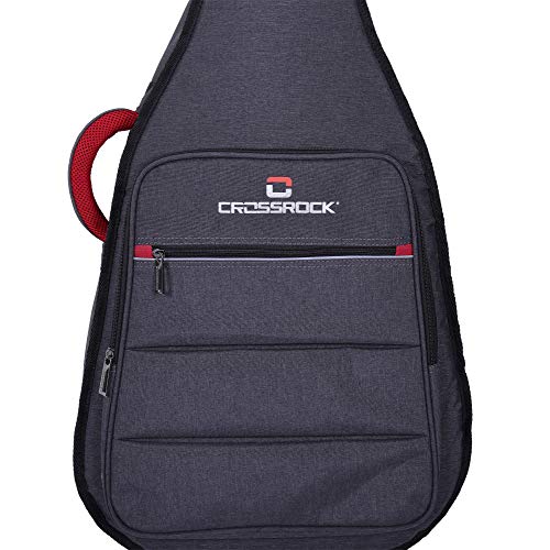 Image of Crossrock 1 /2 Size Classical Guitar Bag with 10mm Padded Backpack Straps in Dark Grey (CRSG107CHDG)