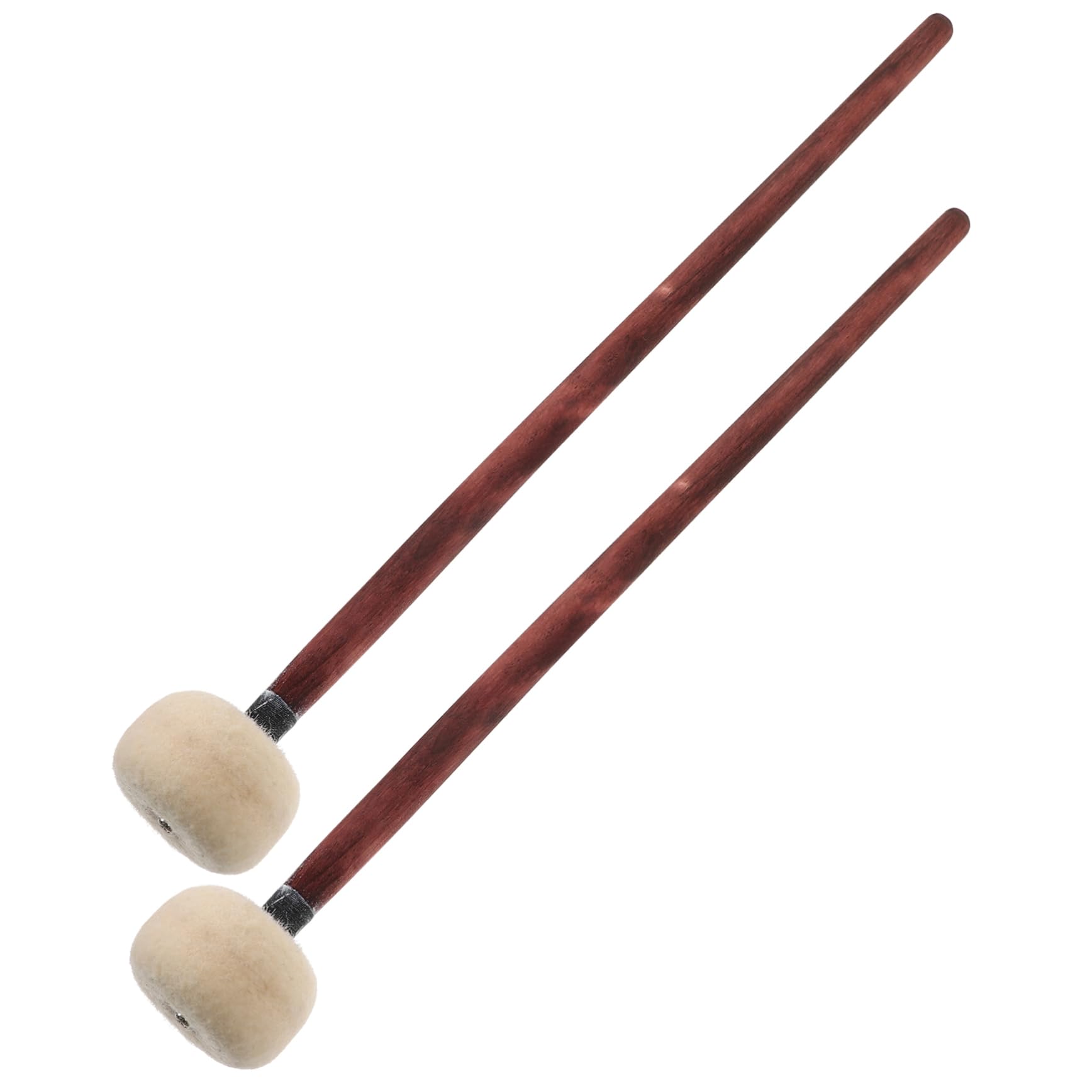 ibasenice 6pezzi Bacchette Per Batteria Legno Con Testa Feltro Strumenti Percussione Per Pratica e Tuning Manico Elegante e Confortevole Per Ogni Stile Di Batteria