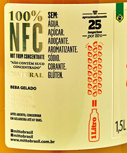 Suco Tangerina Integral Mitto Vidro 1,5L