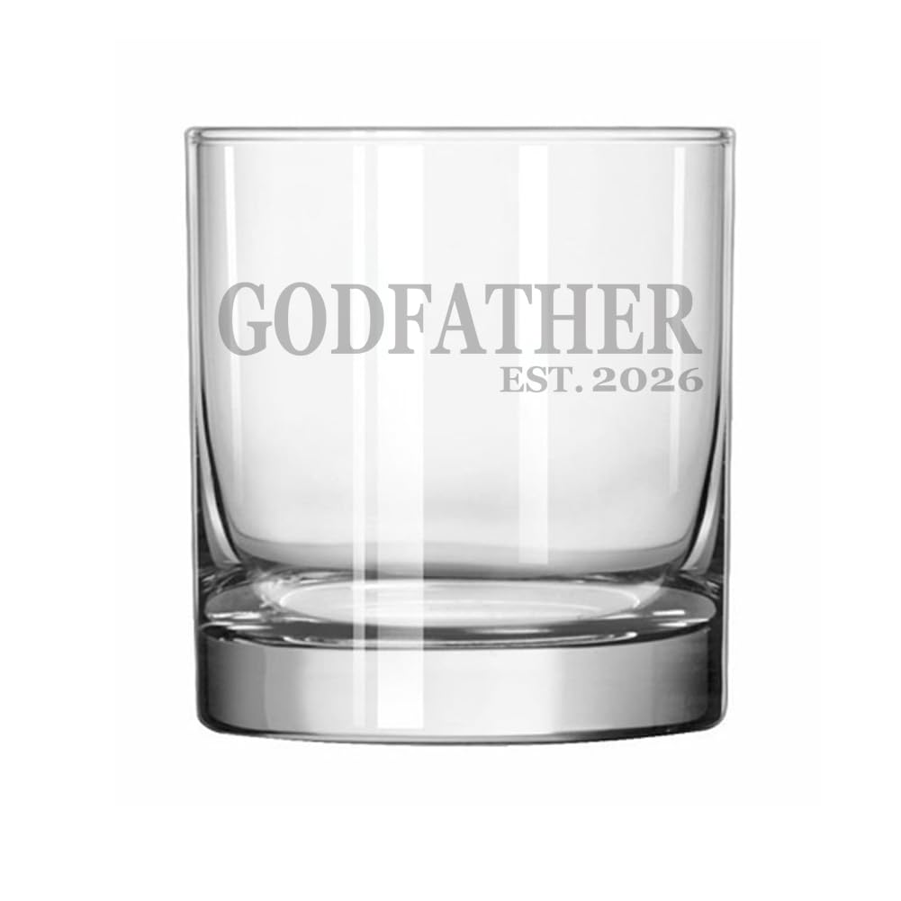 Rocks Whiskey Old Fashioned Glass Godfather Est 2026