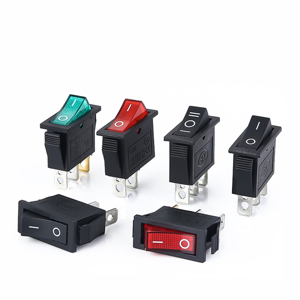 Darksiders 2 Interruptor Basculante Rectangular KDC3 - 2/3 Posiciones, 250V 16A - Para Automoción Y Hogar Interruptor Rocker KCD3 2 Posiciones