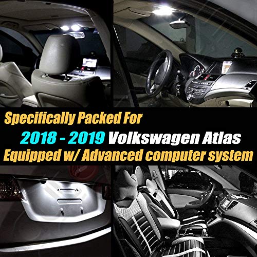Kit de luces LED interiores para auto 16 piezas 6000K blanco miniatura 2