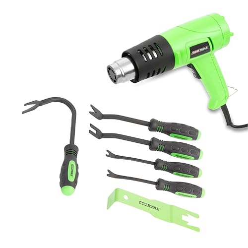Dual Temperature Heat Gun and 6-Pc Cart Trim Removal Tool