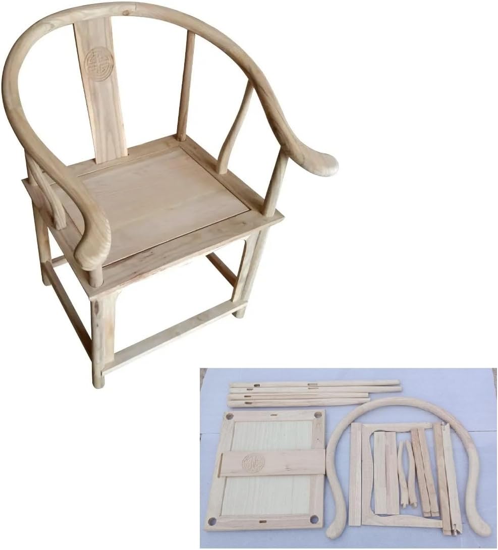 Chinese Longevity Arm Chair,Dining Room Chairs,Ming Style Chinese Arm Chair,Square-Backed Armchair in Chinese Style of Ming and Qing Dynasties(Need to Assemble by Hand)