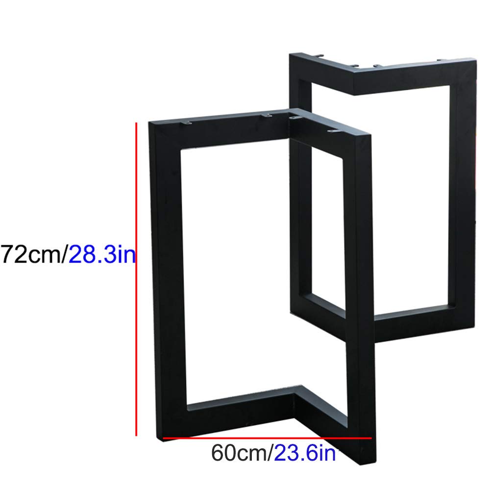 czarne metalowe trójkątne nogi do stołu 28"/72 cm, wytrzymałe, industrialne, rustykalne, do samodzielnego montażu, ławka, stolik kawowy, stół barowy, obciążenie 900 funtów