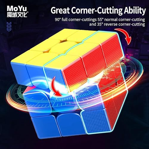 Image of HAWKISTER Kid Moyu Super RS3M 2022 3X3 Magnetic Speed Cube, Moyu RS3 M Magnetic Professional 3X3 Stickerless Speed Cube, Upgraded Ver. Of The Moyu RS3M 2021 & 2020,Super RS 3M Series Magnetic Version