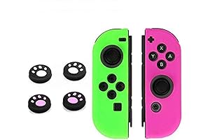 Nintendo Switch Green and Pink Joy-Con Controller Protective Cover