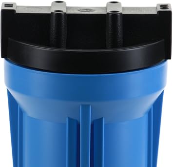 Hydronix HF3-10BLBK12PR Water Filter Housing 10 Blue Body Black Rib Cap RO, Whole House, Hydroponics - 1/2 w/PR