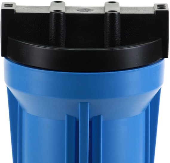 Hydronix HF3-10BLBK12PR Water Filter Housing 10 Blue Body Black Rib Cap RO, Whole House, Hydroponics - 1/2 w/PR