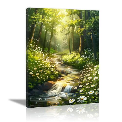 Paysage forestier sur toile intissée 40x60 cm pour décorer un restaurant