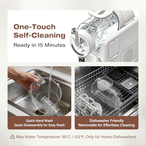 Image of SYINTAO Slushie Machine No Ice Needed, 2-in-1 Frozen Drink & Soft Serve Ice Cream Maker, Self-Chilling Slushy Maker with 5 Presets, LED Display & Auto Clean for Home & Party (White)