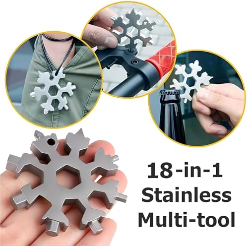 Versatile 18-in-1 Snowflake Multi-Tool with 18 Functions – Compact Utility Tool with Snowflake Design for Outdoors, DIY Projects, and Survival Gear -Unique Snowflake Design 2 513rcM6FlsL