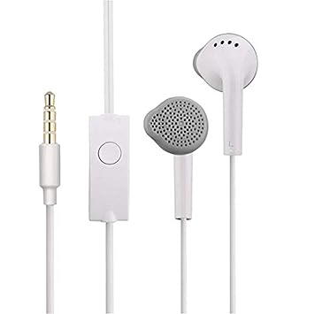 BoomBoom YS HandsFree Earphones Compatible for Samsung M51/A31/F62/A01 with Built in Mic Bass Boosted with Dynamic Drivers (White)