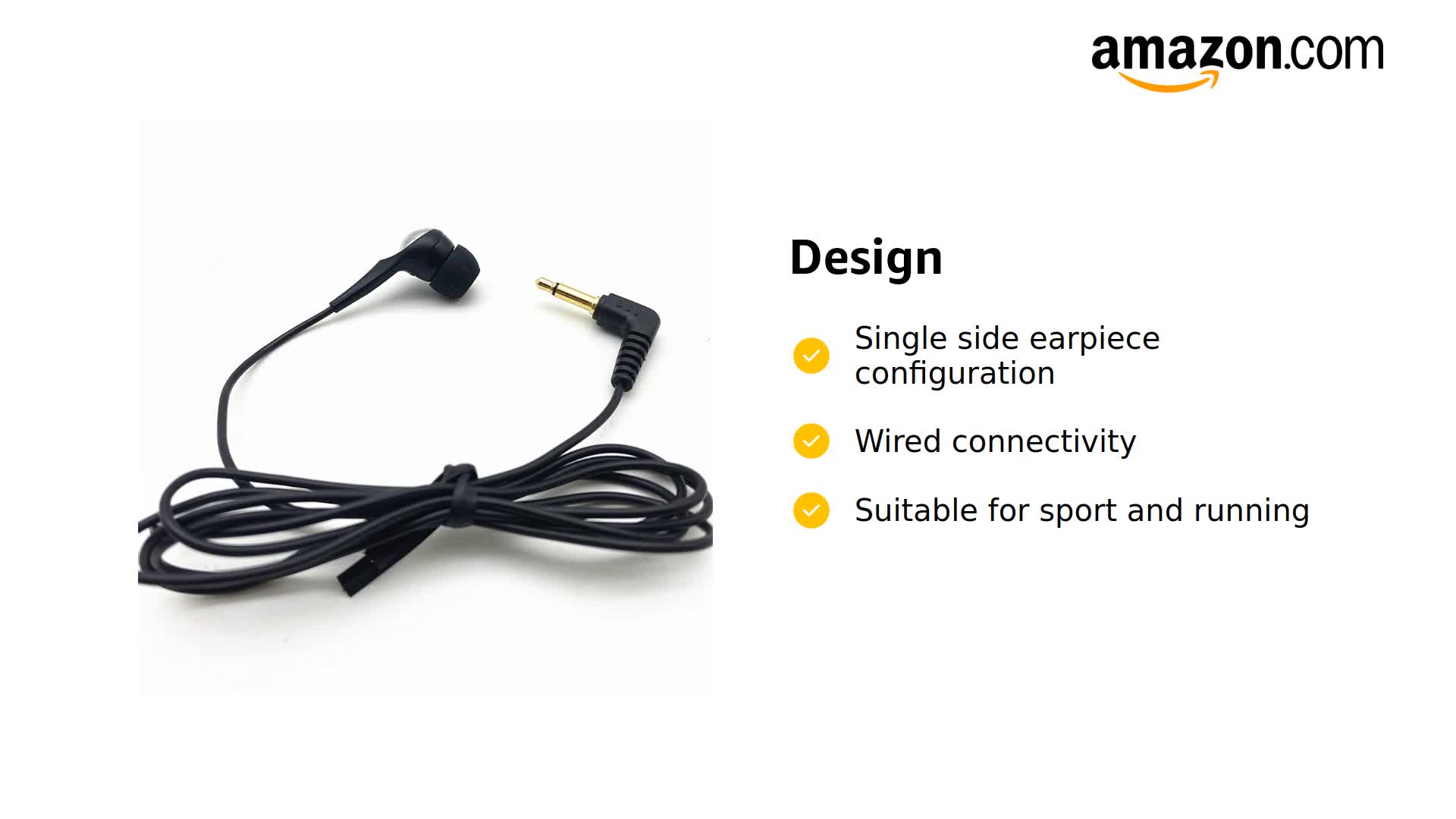 Amazon.com: LINHUIPAD Single Side Earphone in-Ear Mono Earbuds