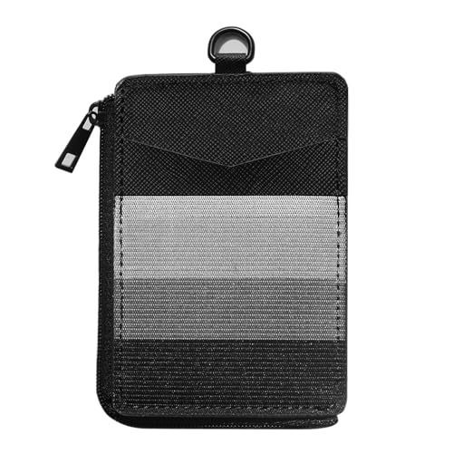 Image of FORZEN Slim Minimalist Vertical Card Holder Wallet, Pocket Credit Card Holder, Elastic Card Holder Wallets for Men & Women (Black-B)