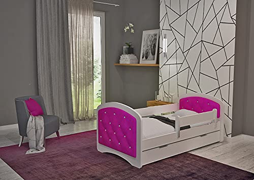 MEBLEX® Kinderbett 80x160 mit Matratze und Lattenrost, Kinder Bett für...