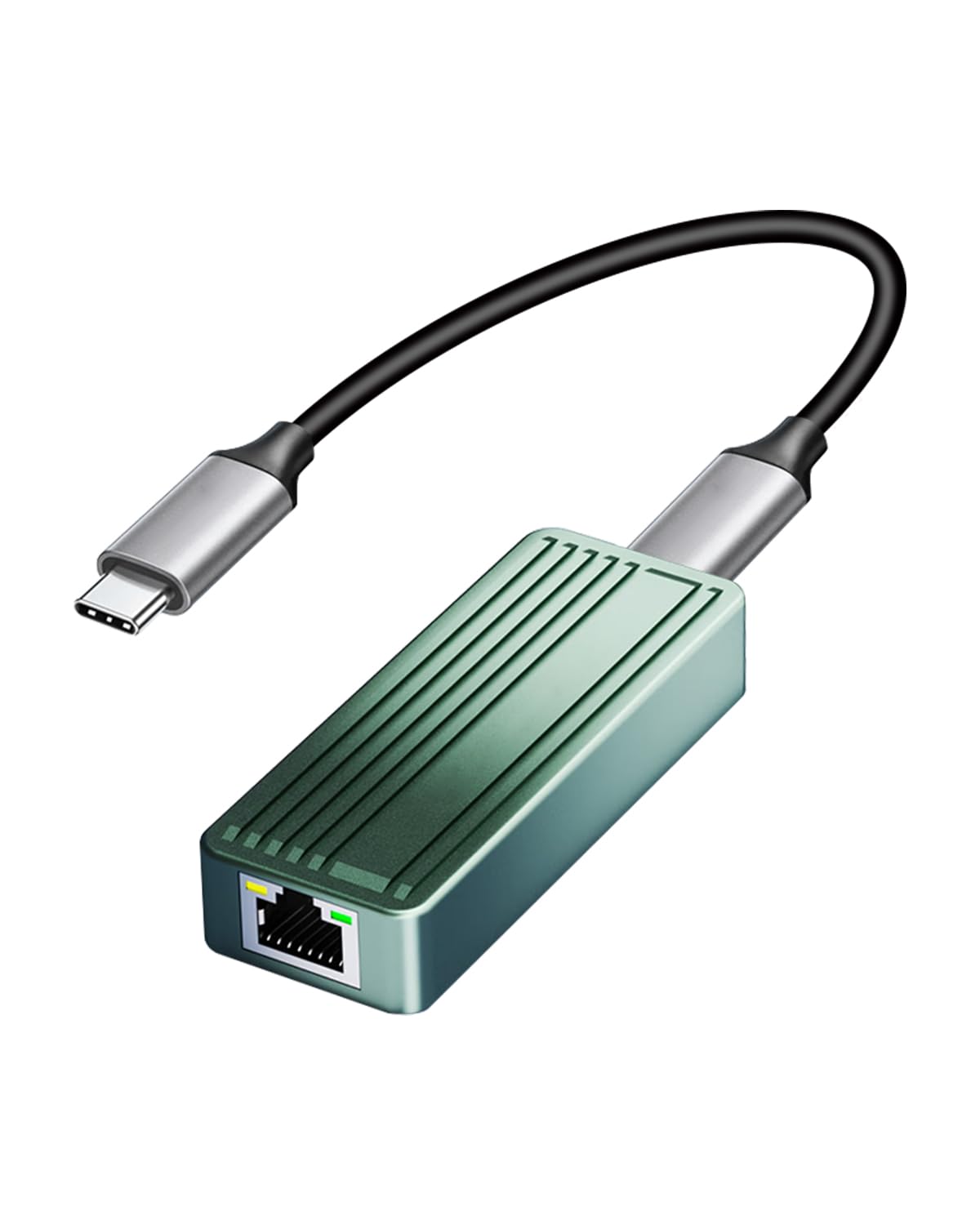 Adaptateur USB C vers Ethernet, USB 3.2 Type-C vers RJ45 10 Gigabit Ethernet LAN, convertisseur réseau filaire 10 Gbit/s compatible avec MacBook, iPad, ordinateur portable, PS4, PS5