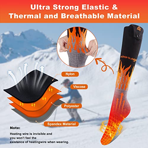 Rechargeable Heated Socks For Whole Sole, Toes And Instep, 5000 Mah Battery Powered Warm Socks For Up To 10 Hours, Xxl Large Thermal Heated Socks Women And Men For Camping|Hiking|Skiing|Hunting|Unisex #TOP3