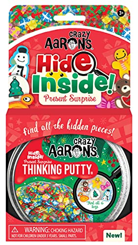 Crazy Aaron's Holiday Hide Inside Putty - Holiday Themed Putty with Hidden Pieces - Non-Toxic, Never Dries Out