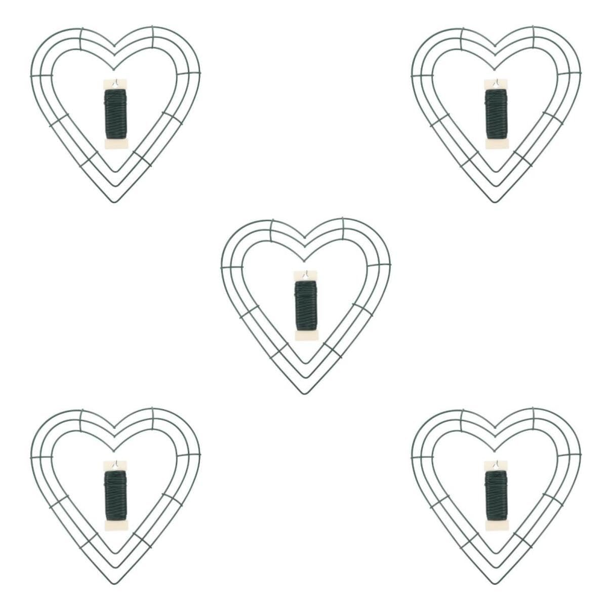 TOYANDONA 5 Pezzi Ghirlanda di Ferro a Forma di Cuore per Decorazioni