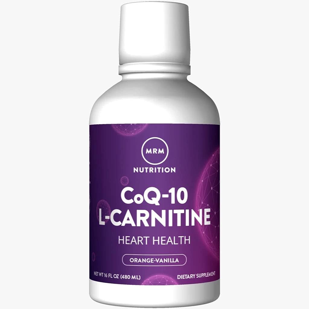MRM Nutrition CoQ-10 L-Carnitine Liquid - Orange-Vanilla Flavored Energy and Antioxidant Formula, Naturally Derived CoQ10 and L-Carnitine for Cellular and Heart Health, for Women & Men - 32 Servings