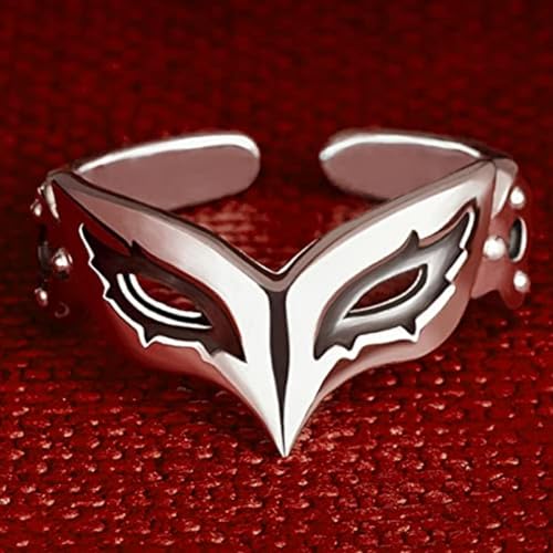 Anime Persona 5 P5 Joker Persona Ring S925 Sterling Silver Adjustable Rings Cosplay Costume Doujin Gifts for Men and Women3