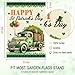 St Patricks Day Garden Flag,Double-Sided 12x18 Inch Shamrock Truck Design,Irish Outdoor Yard Decor with Burlap Welcome Sign,Festive Holiday House Flag for St Patrick's Day Celebration