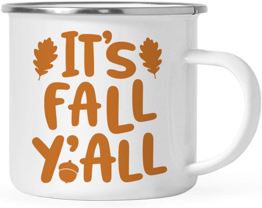 Andaz Press Halloween Season 11oz. Stainless Steel Campfire Coffee Mug Gift, Bibbity Bobbity Boo, Ghost Graphic, 1-Pack, Enamel Camp October Themed Birthday Gift Ideas for Hostess Friends