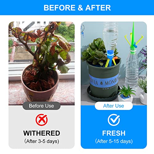 Self Watering Spikes, Adjustable Plant Watering Spikes With Slow Release Control Valve Switch, Insert Spikes Stakes, Automatic Drip Irrigation Watering Devices For Indoor And Outdoor #TOP2