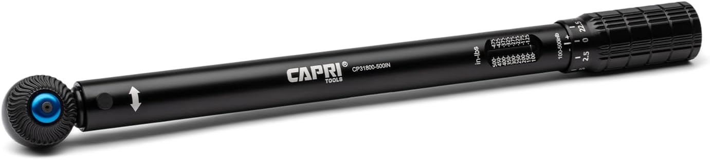The Capri Tools 3/8 in. Drive Mini Torque Wrench, 100-500 in. lbs.
