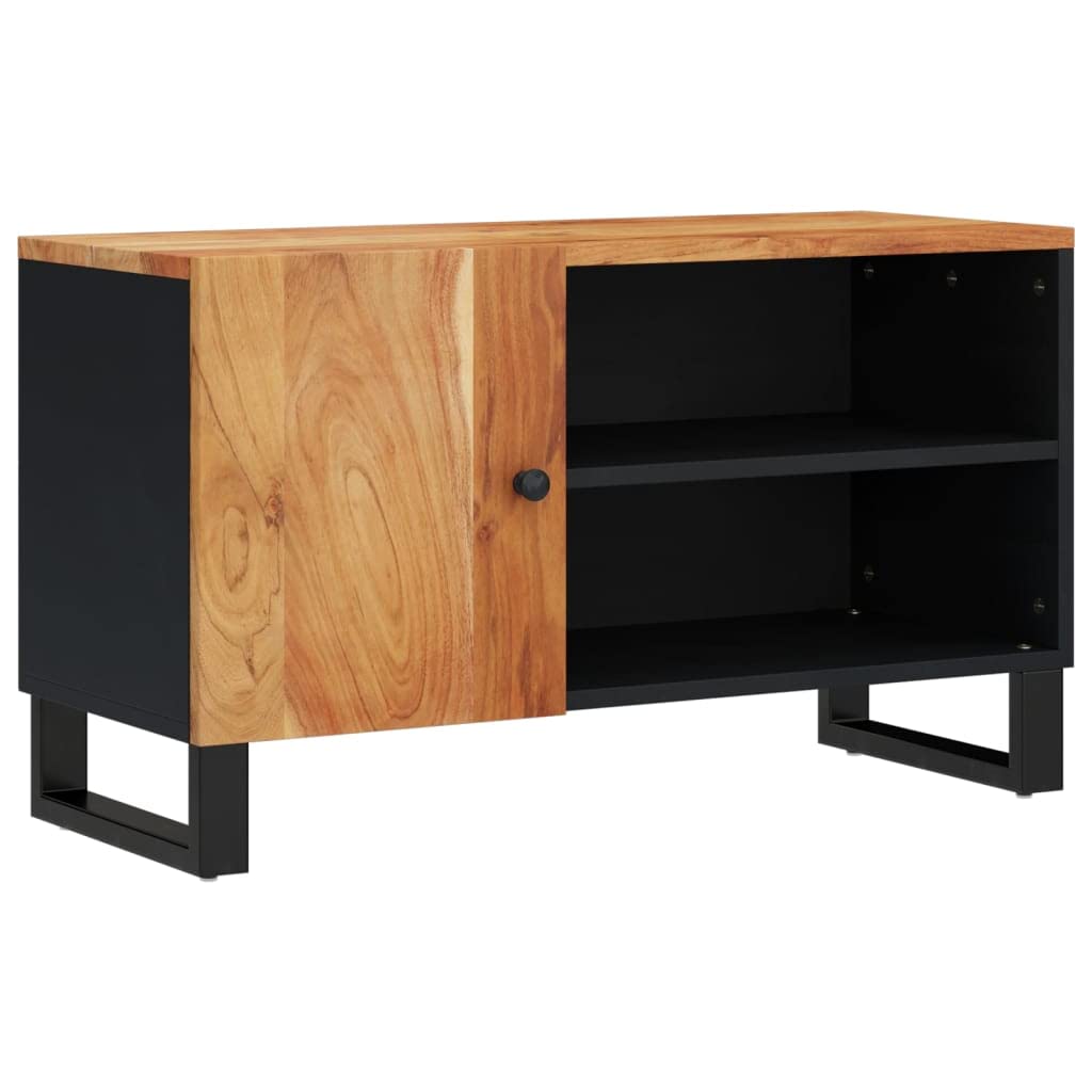 vidaXL Meuble TV 80x33x46 cm Bois d'acacia Solide et d'ingénierie, Support TV, Armoire média, Armoire HiFi, unité TV, Meuble multimédia