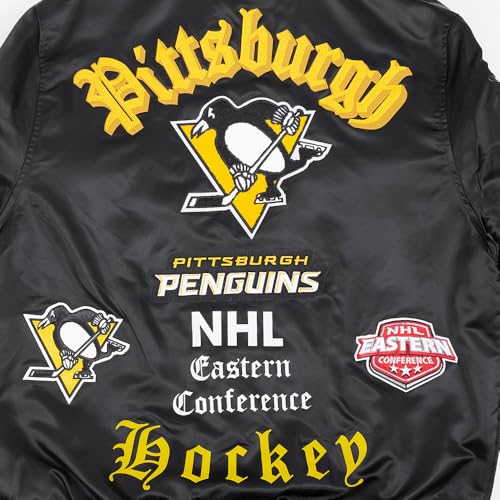 Image of Pro Standard Mens NHL Old English Satin Jacket