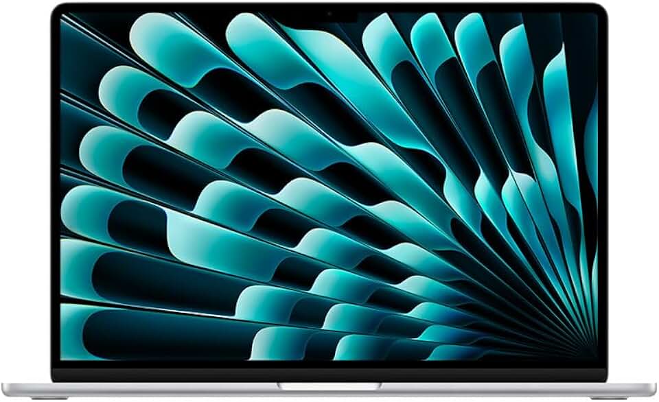 Apple 2024 MacBook Air (de 15 polegadas, Processador M3 da Apple com CPU 8‑core e GPU 10‑core, 16GB Memória unificada, 256 GB) - Prateado