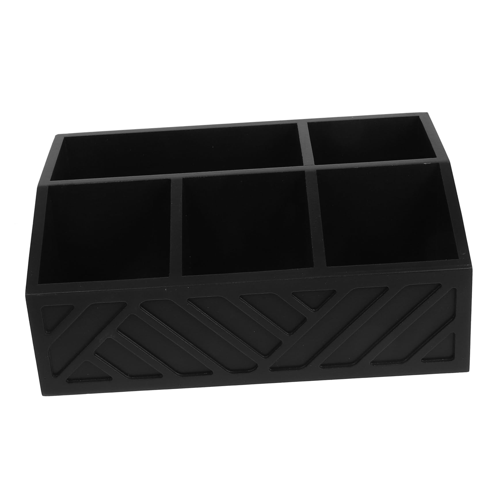 GLEAVI Schwarze Holz Aufbewahrungsbox mit Fächern 1 Stück | Kaffeestation Organizer, Thekenaufsatz für Cafés und Milchtee Shops, Moderne Klare Linien