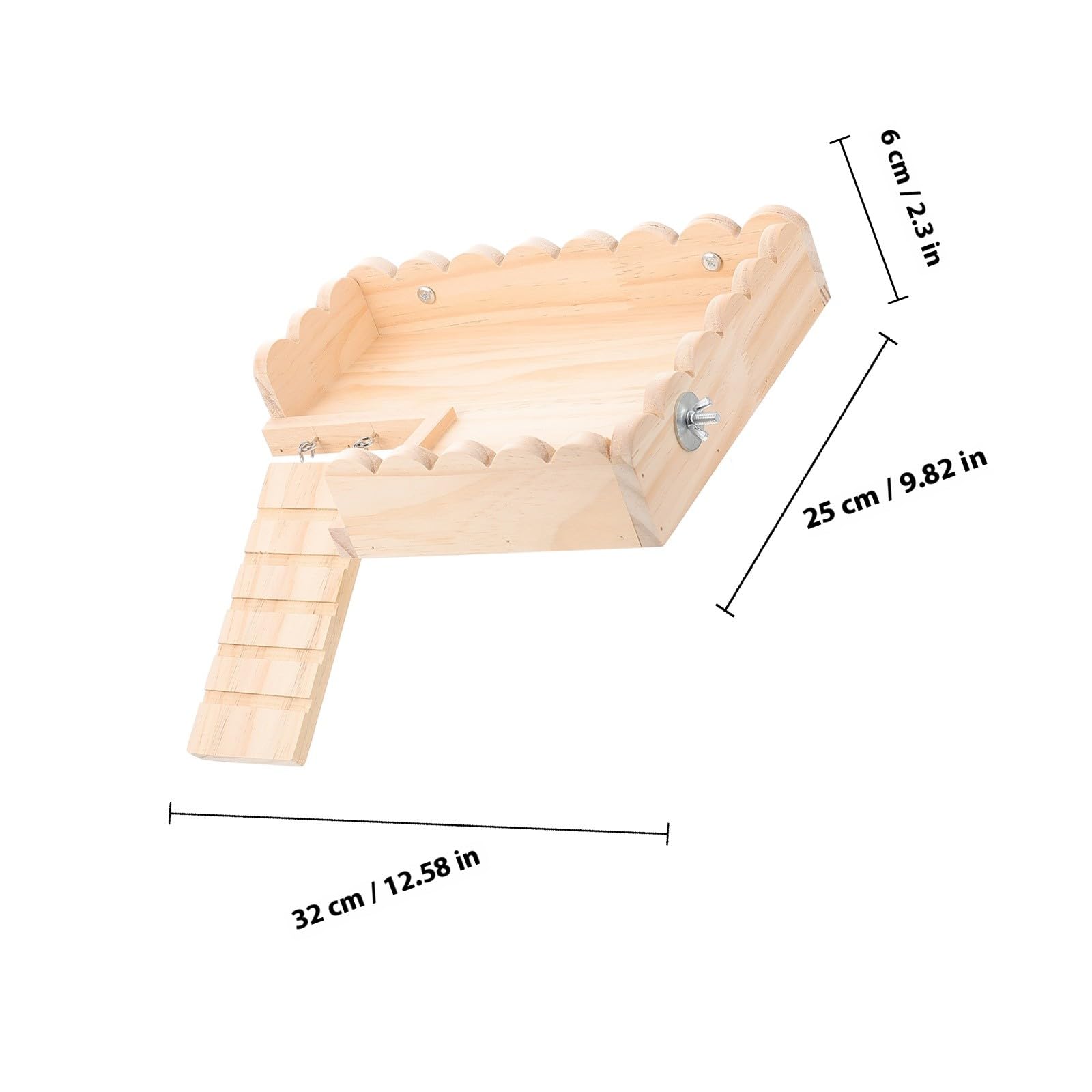 ifundom Juguete para Hámster Plataforma y Escalera, Material Sintético Bordes Redondeados y Superficie Lisa para Jaula de Pájaros y Pequeños Roedores