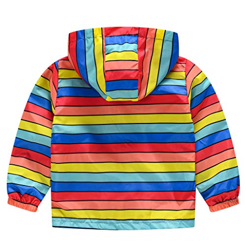 Toddler Baby Boys Girls Hooded Jacket Coat Fall Cartoon Print Windproof Zipper Outerwear Coat Clothing Girls Jacket2