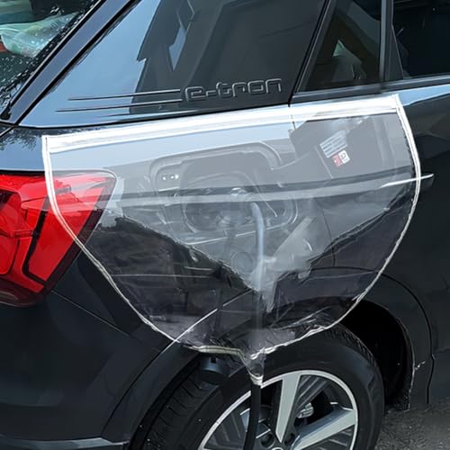 EV Charger Port Cover All-Weather Protection Magnetic Transparent White