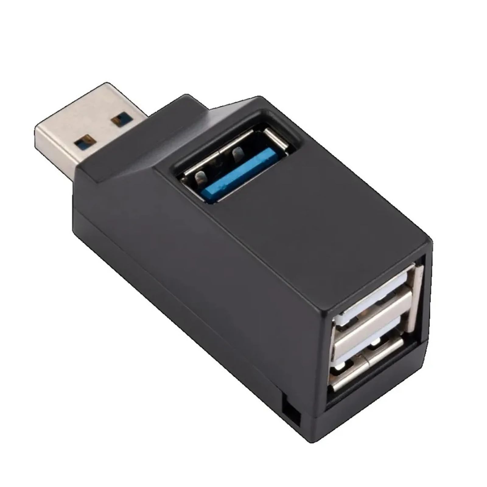 Hub USB 3.0 a 3 porte, splitter USB portatile, adattatore USB multiporta, espansione per desktop, laptop, chiavette, HDD, PC, tastiere (bianco)