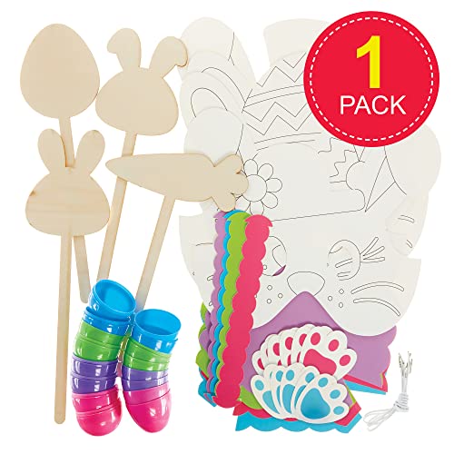 Baker Ross FX535 Easter Egg Hunt Kit, Pack of 1 Kit, All Inclusive Easter Craft Kit for Kids, Green, Purple, Pink, Blue - Image 2