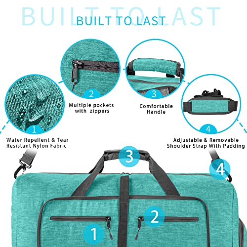 Image of Vomgomfom 65L /85L /115L Foldable Travel Duffle Bag with Shoe Compartment