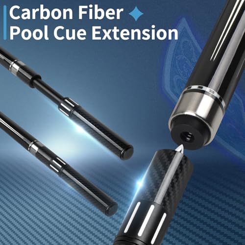 Queue de billard canadien Kmise 147cm accessoire de piscine avec mallette cuir