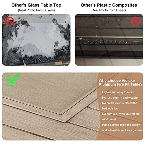 Vicluke-44-Inch-Aluminum-Propane-Fire-Pit-Table-with-Faux-Ledgestone-Hand-Painted-Table-Top-50000-BTU-Gas-Fire-Table-with-CSA-Certification-Wind-Guard-Waterproof-Cover-for-Outdoor-Patio-Brown
