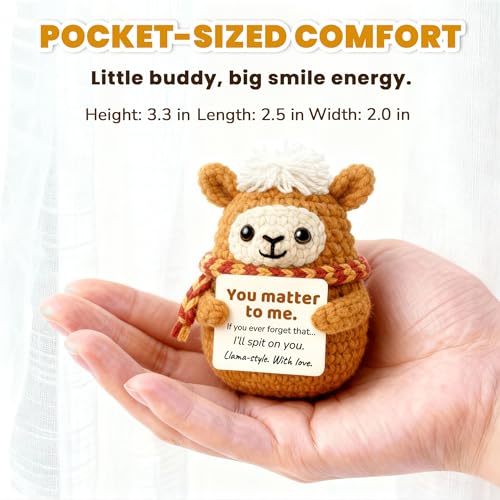 Krinisou Positive Animals Crochet Llama – Funny Cute Llama Birthday Gift - image 3